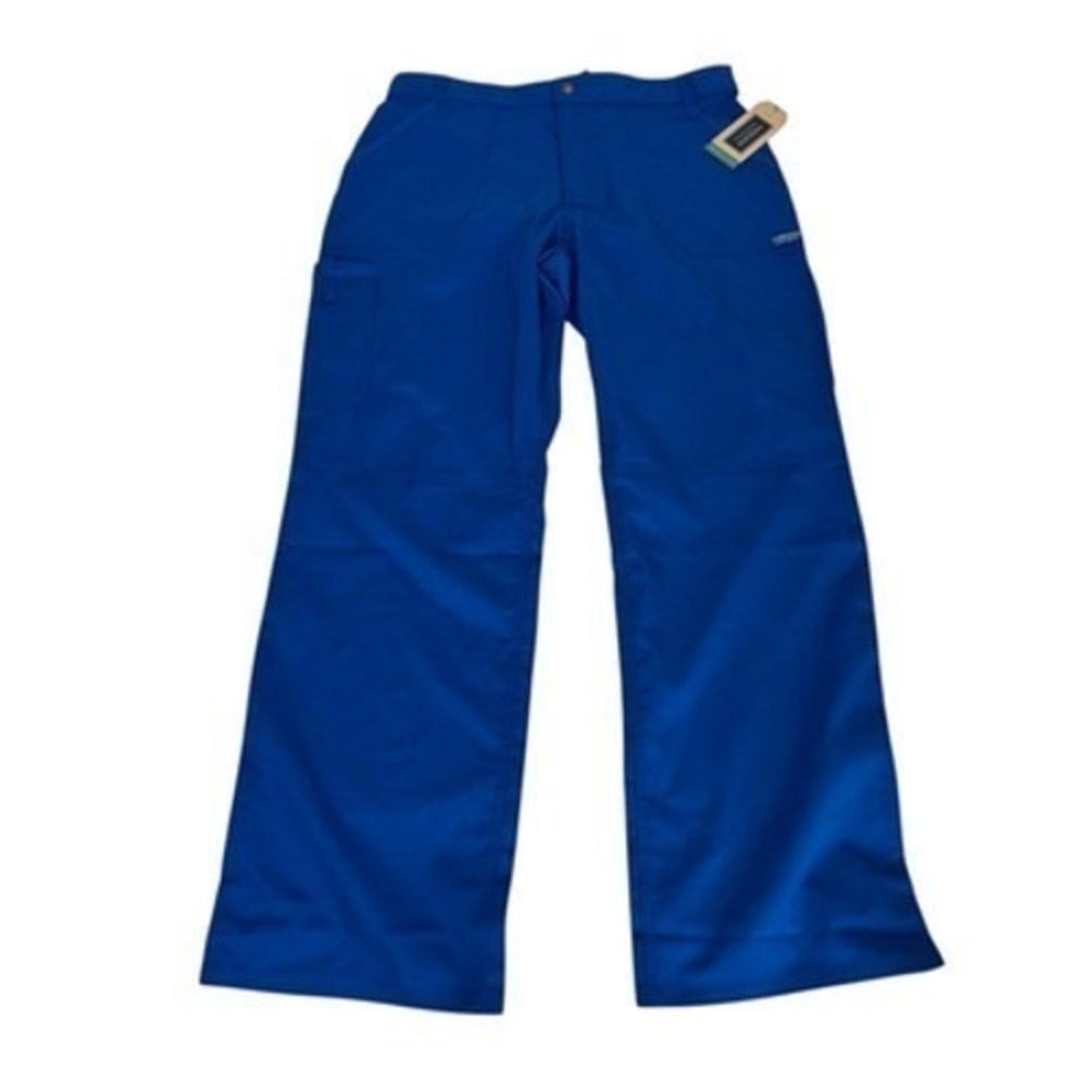 NEW Cherokee Workwear Men's ROY Blue Modern Revolution Drawstring Scrub Pants L